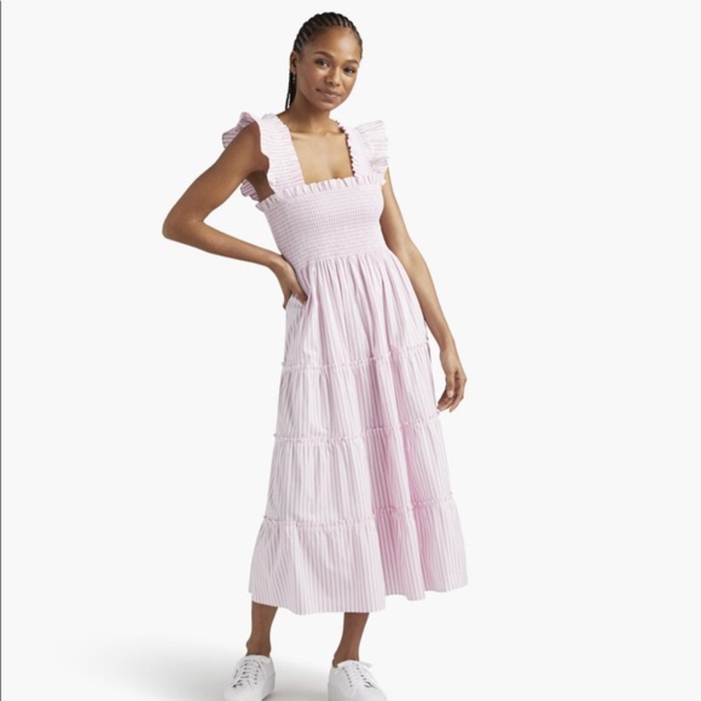 Hill House Home Bubblegum Pink Striped Nap Dress Size M